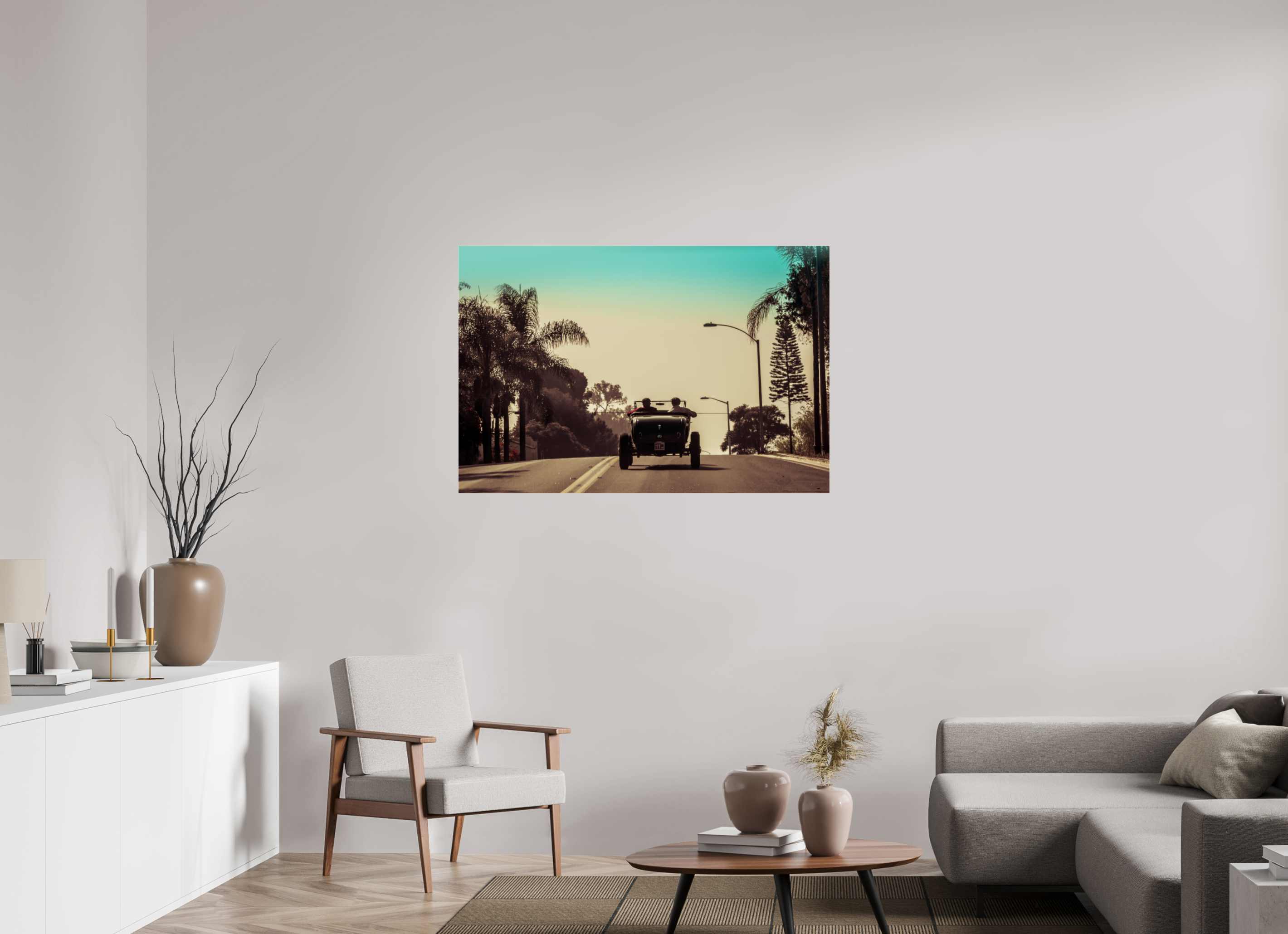 120 x 80 cm, Photo Print Under Acrylic Glass Hot Rod Ridin' SoCal