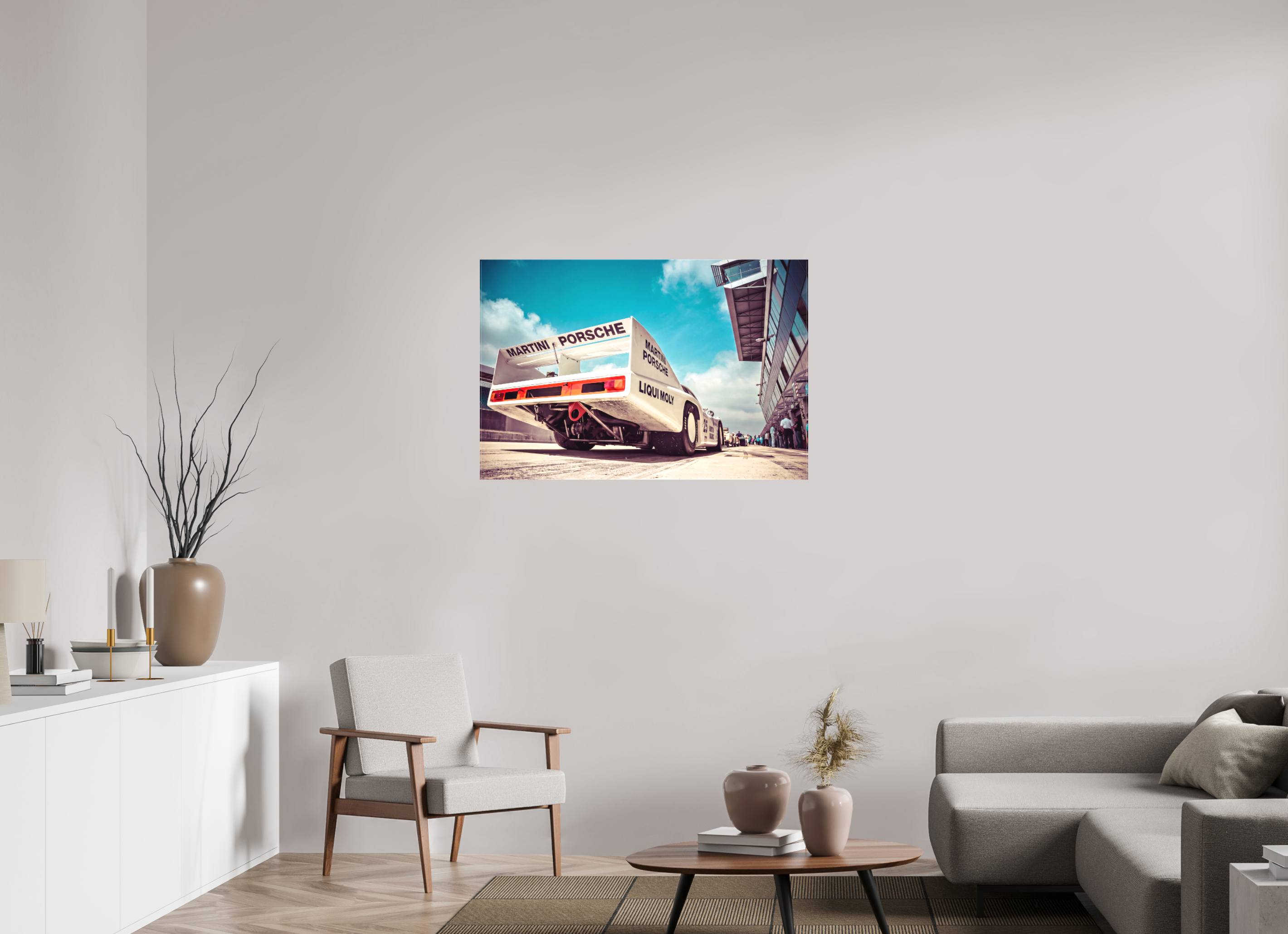 105 x 70 cm, Leinwand matt Le Mans - Porsche 936