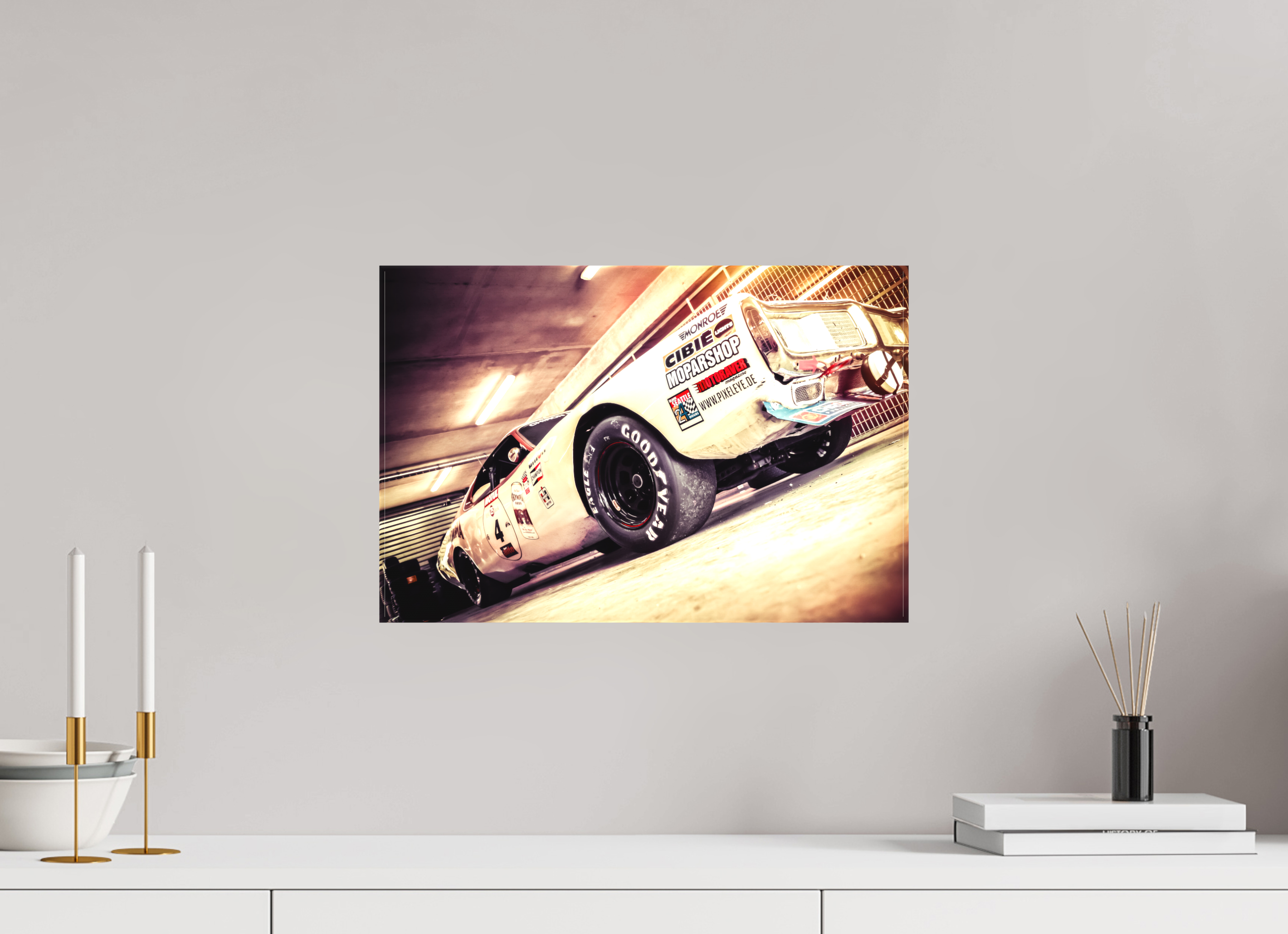 45 x 30 cm, Leinwand matt Le Mans 24 Heures du Mans Racing - Dodge Charger II